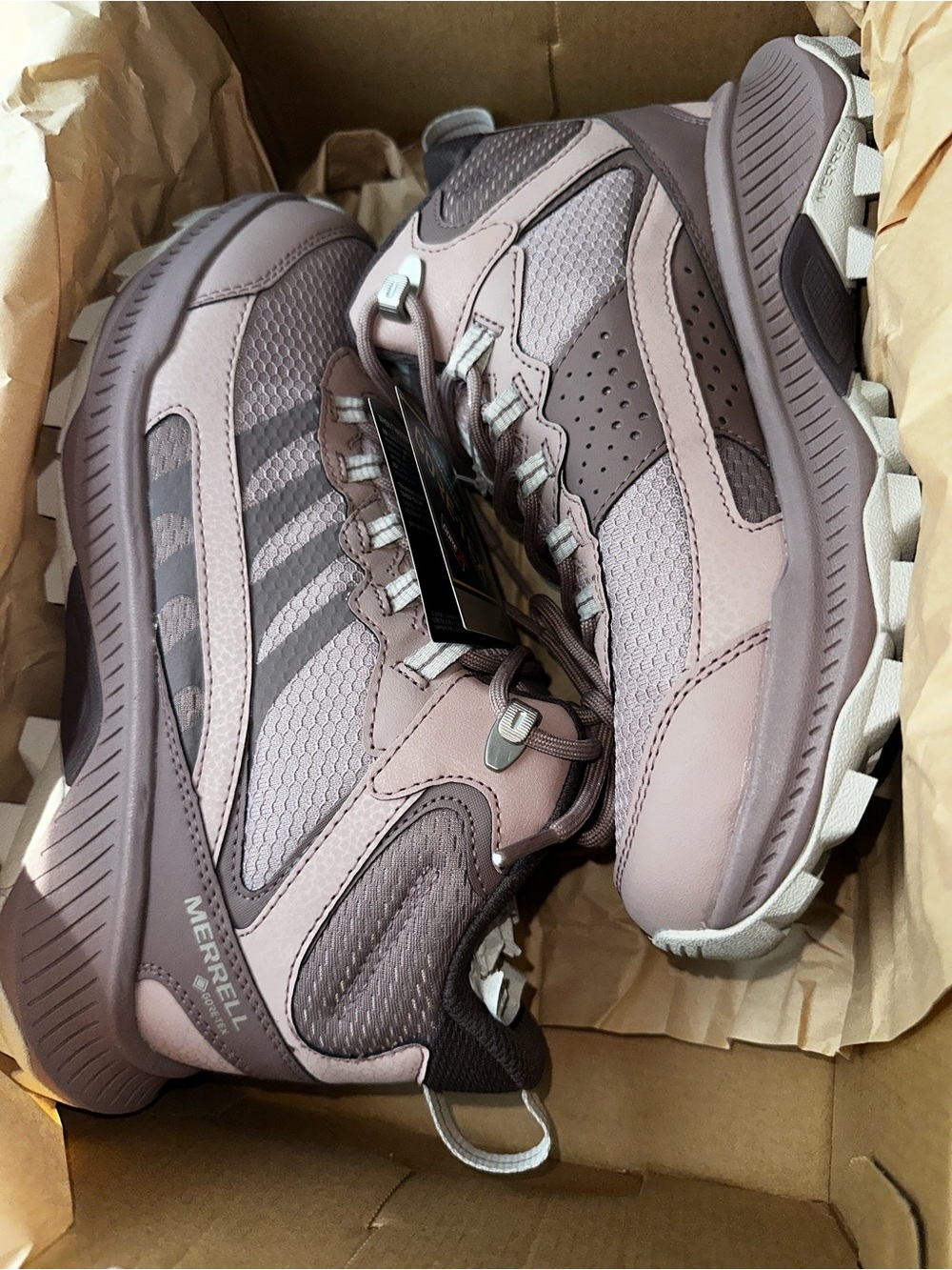 Merrell Women’s Speed Strike 2 Gore-Tex mid hiking boots in Adobe Rose color - Picture 8 of 9